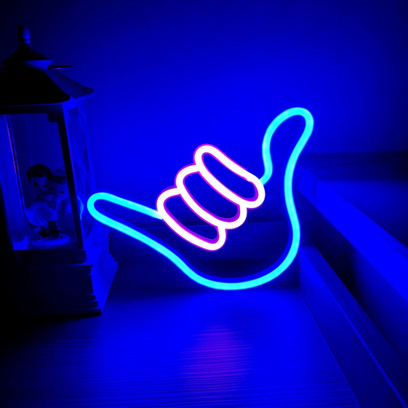 Gesture 666 Finger Led Neon Light Holiday Party Bedroom Wall Decoration Light Home Popular Cross-Border Atmosphere Light Gesture 666 Finger Led Neon Light Holiday Party Bedroom Wall Decoration Light Home Popular Cross-Border Atmosphere Light