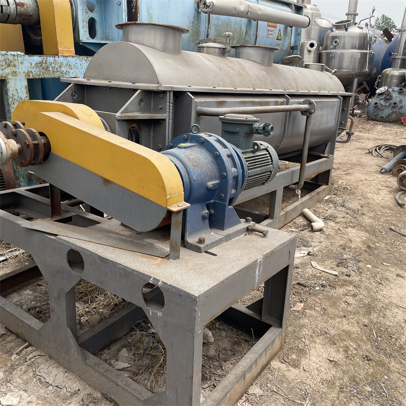 二手双轴桨叶干燥机  空心式干燥设备 污泥工业干燥机