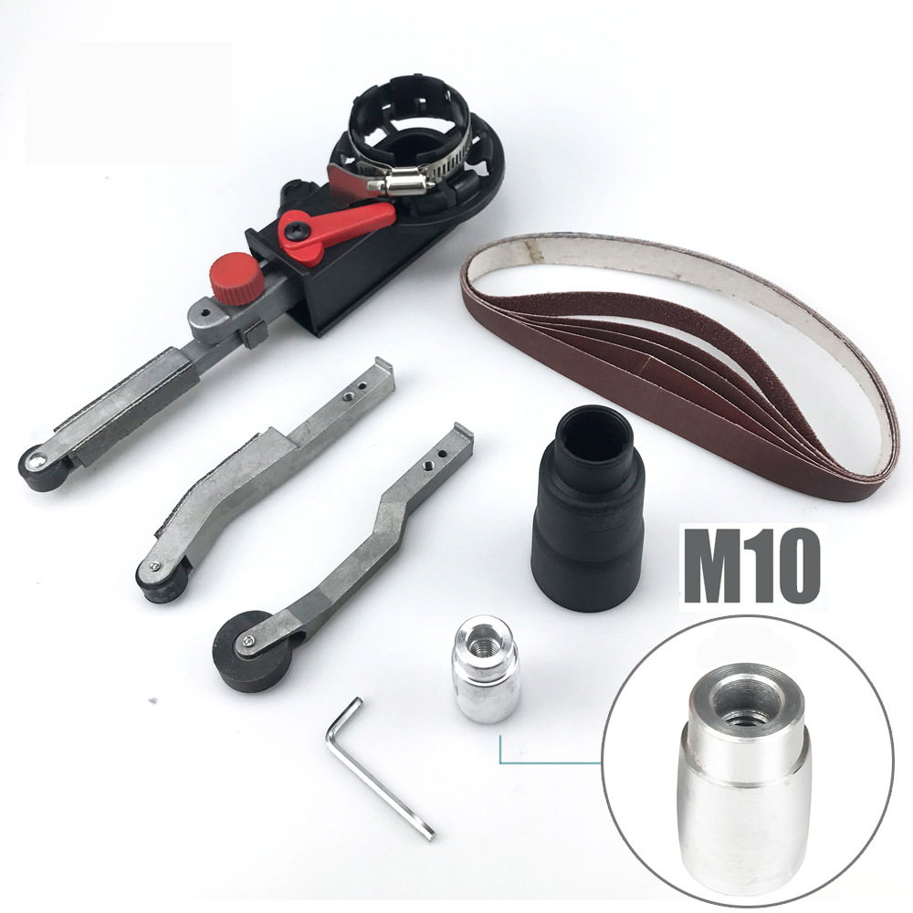 15mm cinturón pulidora máquina de pulir manga herramienta de giro gran angular molienda conversión cinturón accesorios de la máquina