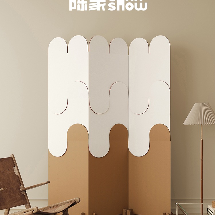 Foldable Screen Partition for Living Room Entryway, Japanese-Style Home Modern Office, Simple and Eco-Friendly