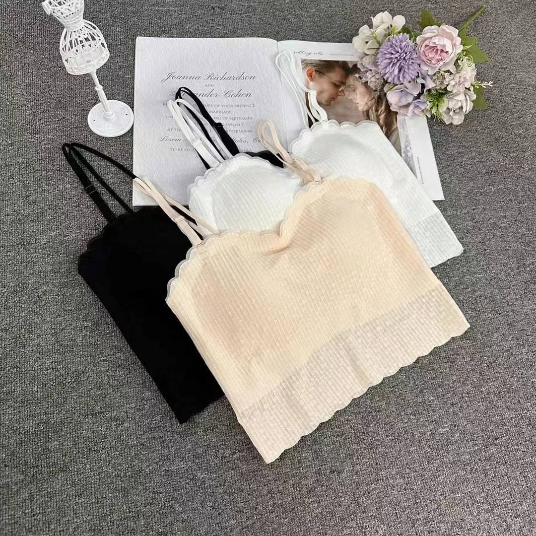 Nuevo algodón de látex sin marcas de alta calidad, chaleco de mujer sin anillo de acero, bra de yoga, ropa interior deportiva, mujer al por mayor