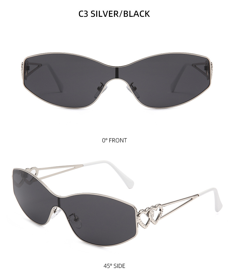 IG Style Streetwear Solid Color Pc Special-Shaped Mirror Full Frame Women's Sunglasses display picture 9