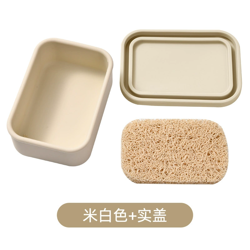 (Cross-border trading), silicone soap holder for traveling, universal handheld plastic storage box, drying rack