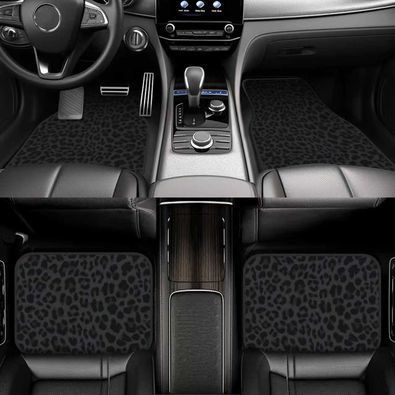 Cross-Border E-Commerce Black Leopard Print Universal Car Seat Cover, Popular in Europe and America, Temu, Mercado Libre, and Mexico