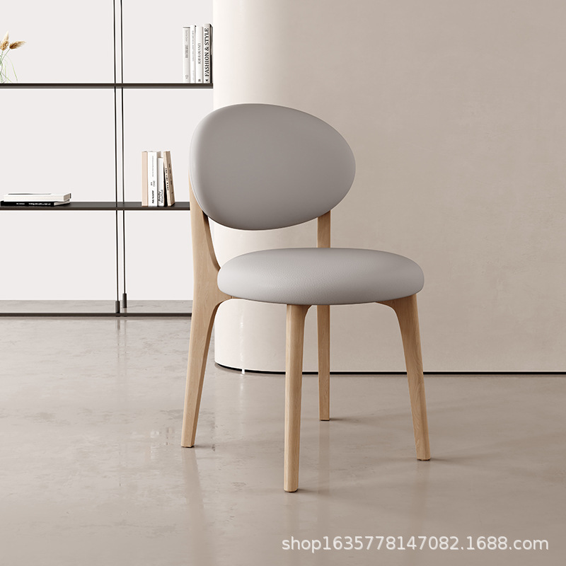 Silla de comedor de madera maciza moderna, comedor casero, hotel, cómodas sillas de respaldo, estilo nórdico, mesa de comedor simple, taburetes