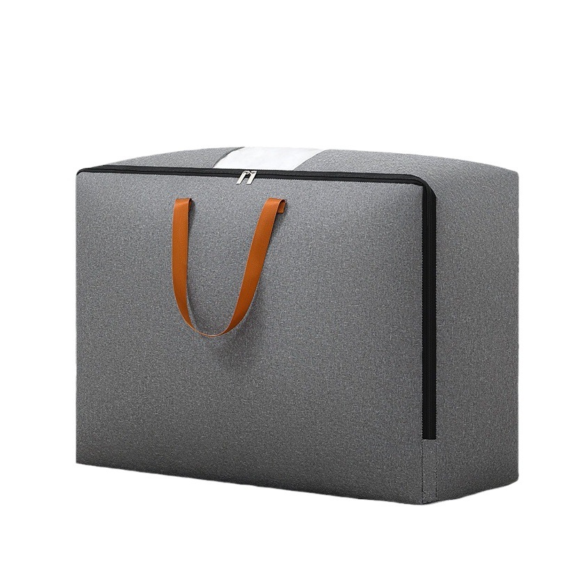 Bolsa de edredón de algodón bolsa de almacenamiento de dormitorio de viaje catiónico bolsa de embalaje de ropa de edredón de gran capacidad bolsa de almacenamiento de organización en movimiento