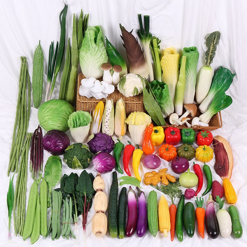 蔬菜水果模型假青菜红辣椒塑料泡沫玉米萝卜南瓜装饰摆件道具
