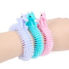 Cross-border hot product tpr caterpillar lesbian bracelet unicorn decompression vent ramen noodles soft rubber toy factory
