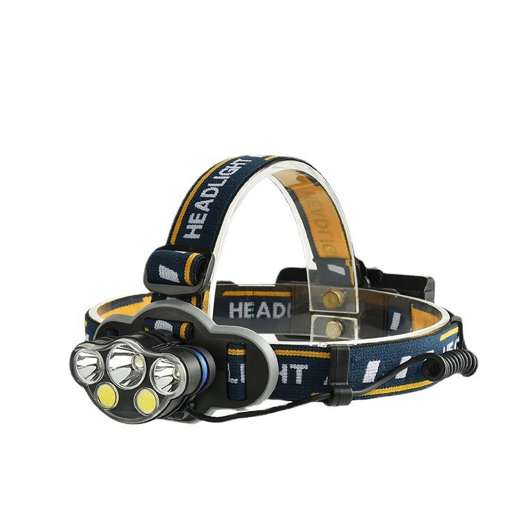 Transfronteriza LED faro carga TYPE-C reflector grande COB faro al aire libre impermeable noche pesca lámpara T6 luz fuerte faro