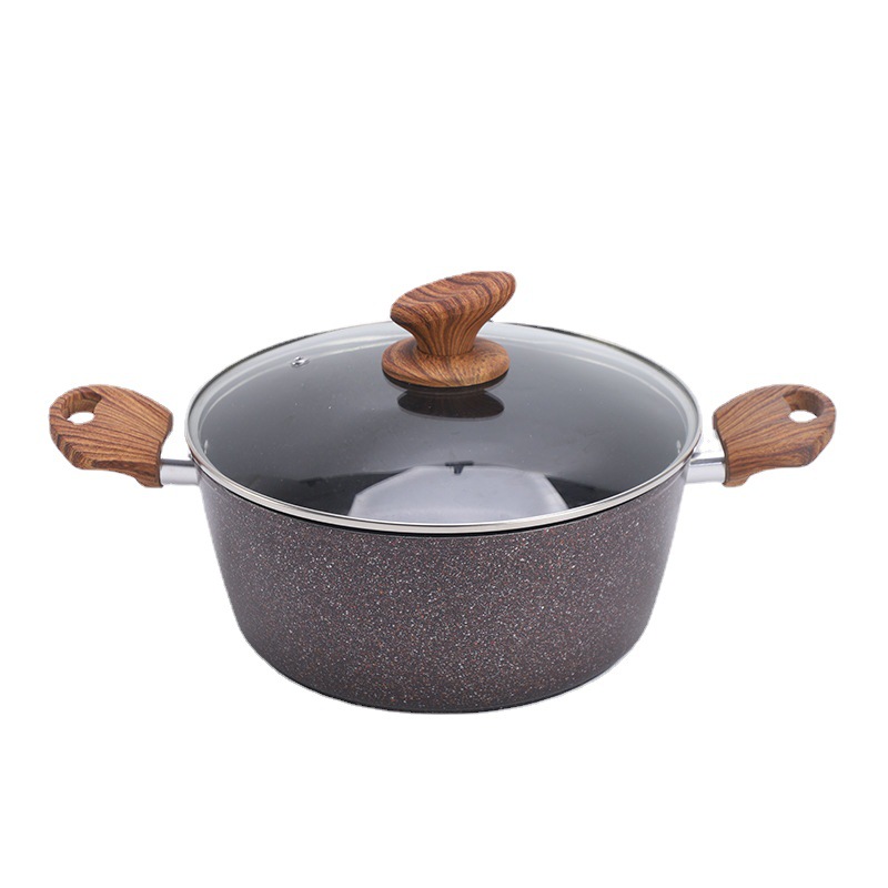 Sopa olla traje maifan olla de piedra de cinco piezas antiadherente wok sartén regalo olla combinación fábrica al por mayor