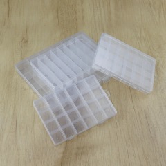 24グリッド透明プラスチックアクセサリーボックス装飾品貯蔵物は電子ゴム部品ビーズ包装収納ケースを分割することができる