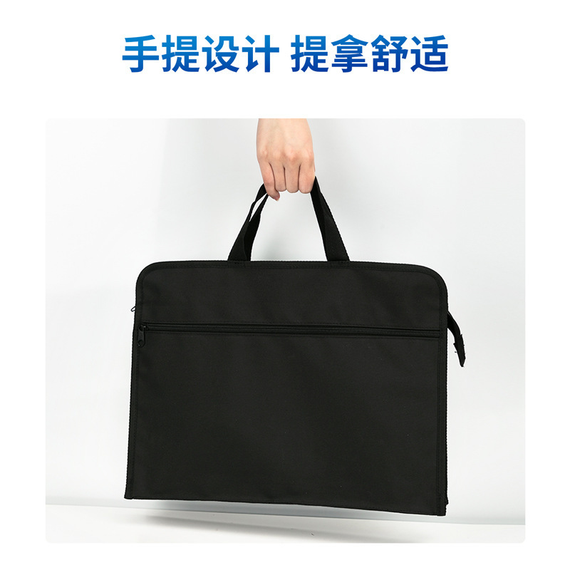 Handheld waterproof capacious laptop with zipper, storage bag for documents, increased thickness