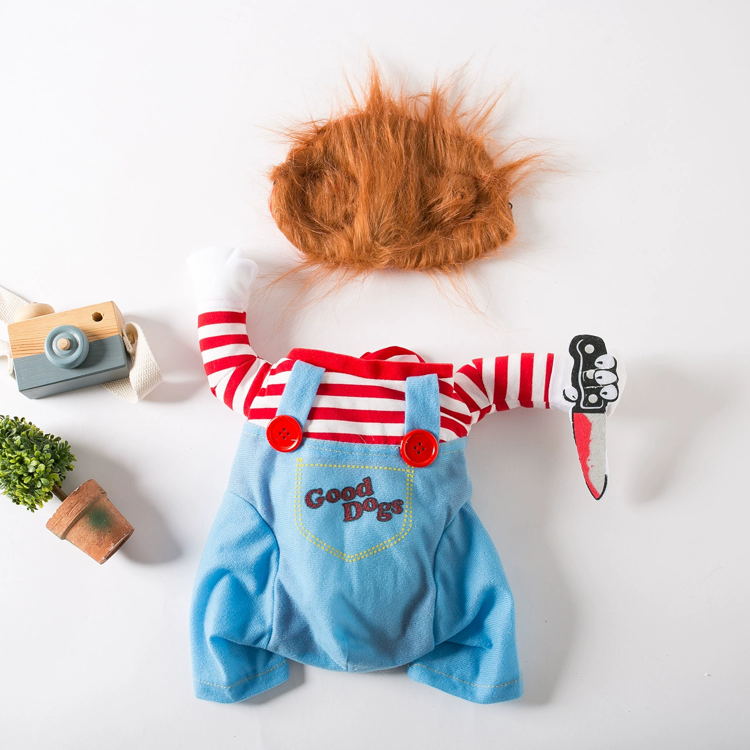 Pet Shake Voice Интернет Знаменитости Роковая Кукла Нож Хэллоуин Собака Индивидуальность Забавная Одежда Трансформация Костюм