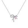 Cute necklace with bow, universal fashionable chain for key bag , light luxury style