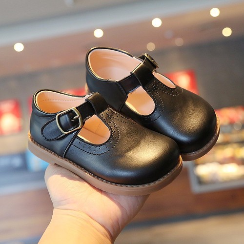 Girls' Leather Shoes  Spring and Autumn New Children's Soft Sole Princess Shoes 1-6 Years Old British Style Leather Shoes College Style Single Shoes