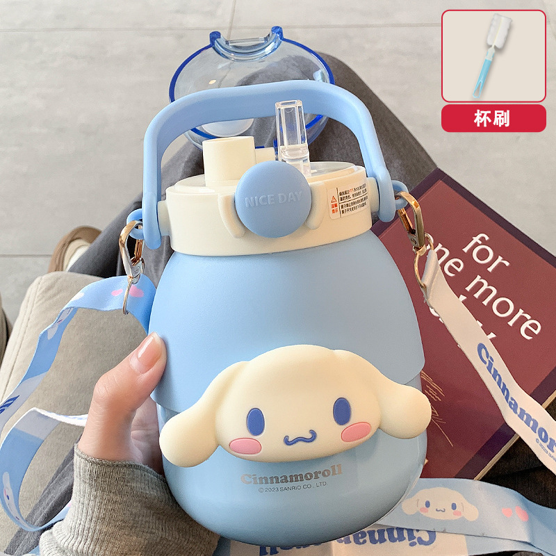 大肚杯保温杯子女生大容量可爱高颜值吸管双饮水杯新款2024|undefined