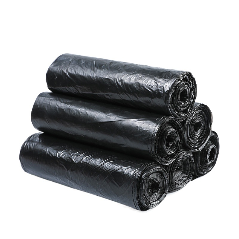 Thickened garbage bag household portable black large flat kitchen disposable hotel property manufacturers wholesale
