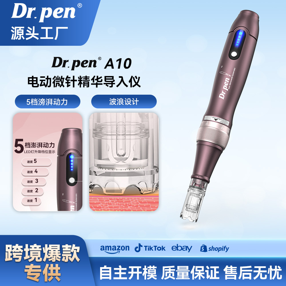 Customized Cross-Border Electric Microneedle Introduction Device Dr.Pen A10 Nano Microcrystal Pen Mts Facial Hydrating Beauty Device