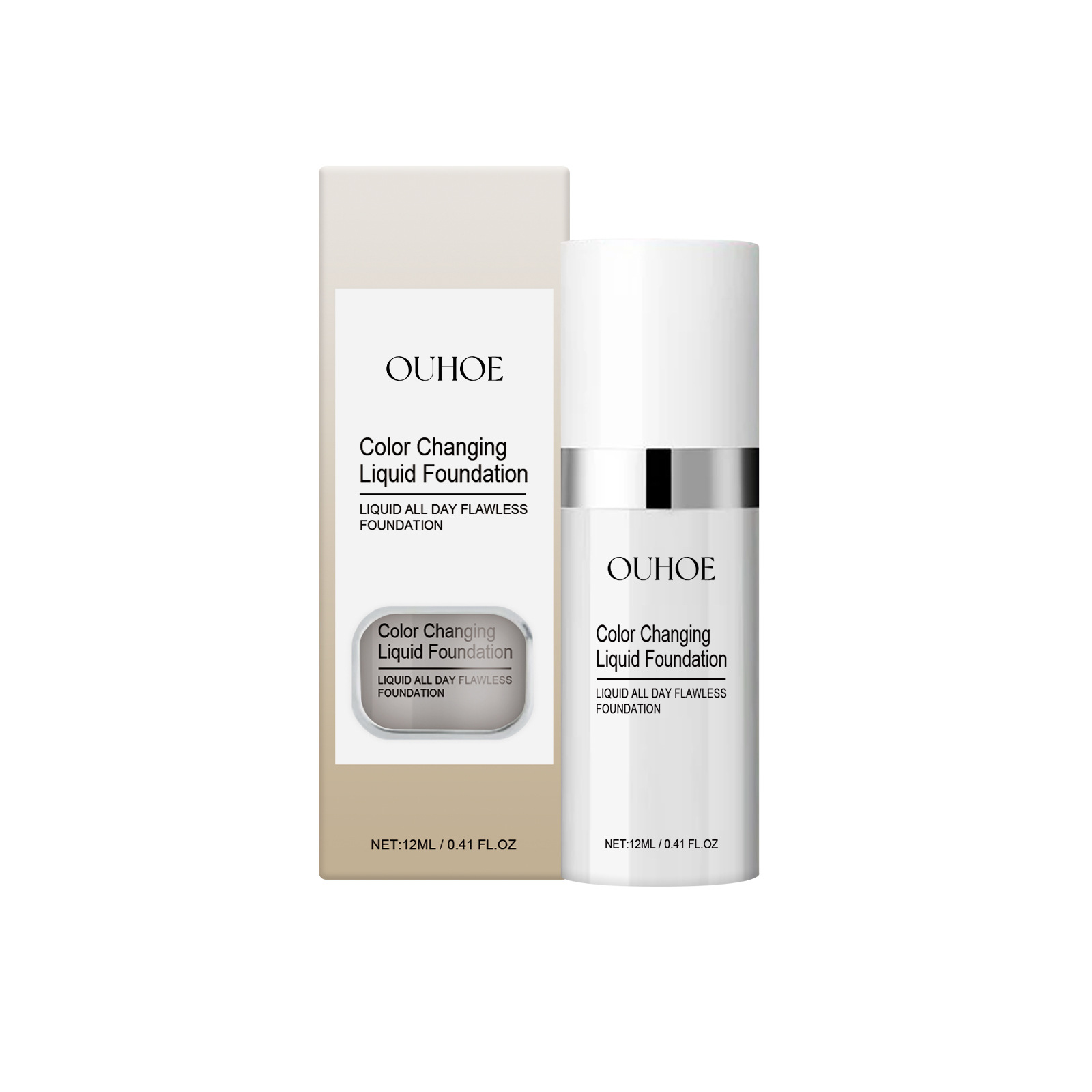 ilumina quente, conveniente natural, corretivo, leve e fino, a cor da pele é limpa, transparente e úmida líquida_voghion.com