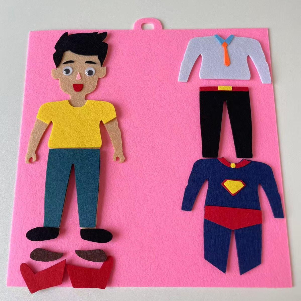 Jardín de infantes personajes de mano juguete área de rompecabezas actividad juguete ayuda didáctica clase pequeña tarjeta de material casero puzzle