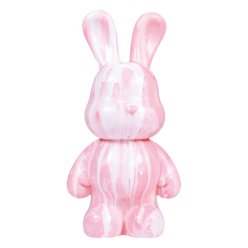 Internet celebridad fluido conejo alcancía DIY decoración traje hecho a mano material paquete traje blanco embrión juguete decoración del hogar