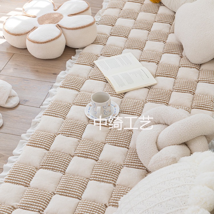 Meleade-style Patchwork Bedside Mat, Bedroom & Kids' Room Floor Mat, Door Mat, Living Room Patchwork Rug, Crawling & Tummy Time Playmat