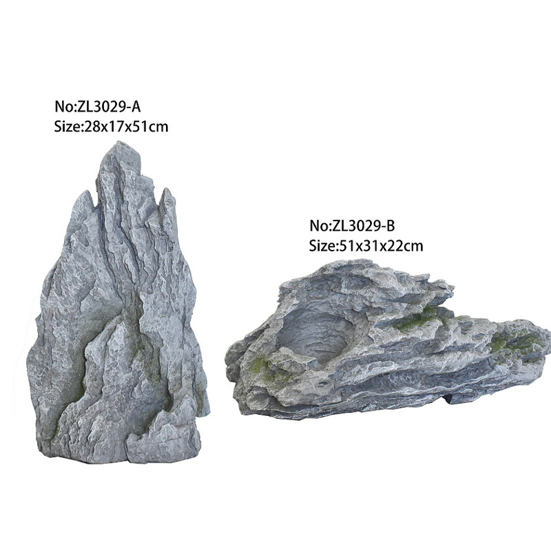 Jardín rocalla paisajismo decoración de resina piedra falsa película de filmación espuma micro paisaje piedra de simulación de musgo