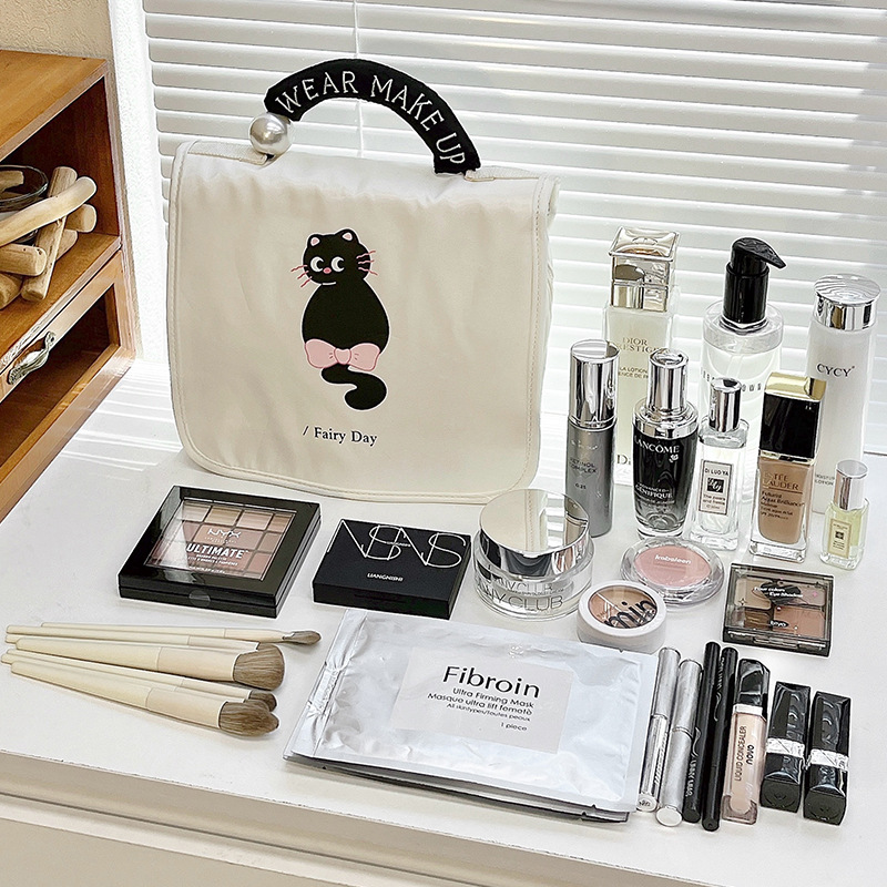 Bolso de lavado de perlas de estilo nuevo original bolsa de cosméticos portátil de viaje de negocios bolsa de almacenamiento de cosméticos de alta gama para mujeres de gran capacidad