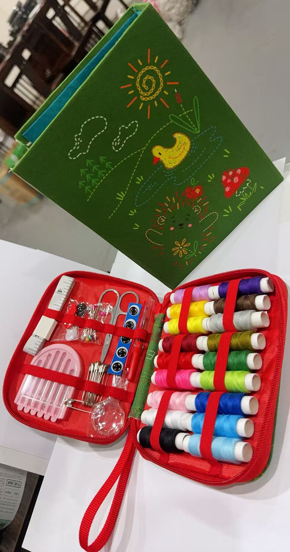 Bolsa de aguja multifuncional de aguja de viaje portátil aguja de viaje herramienta de costura manual combinación