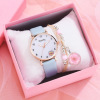 Fashionable cartoon women's watch, quartz watches, bracelet, set, with little bears