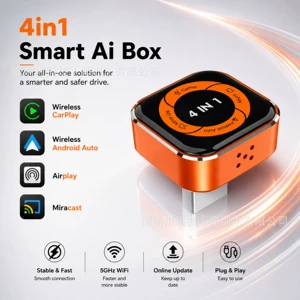 4-ü 1-də simli-simsiz Carplay Android Auto adapter qutusu