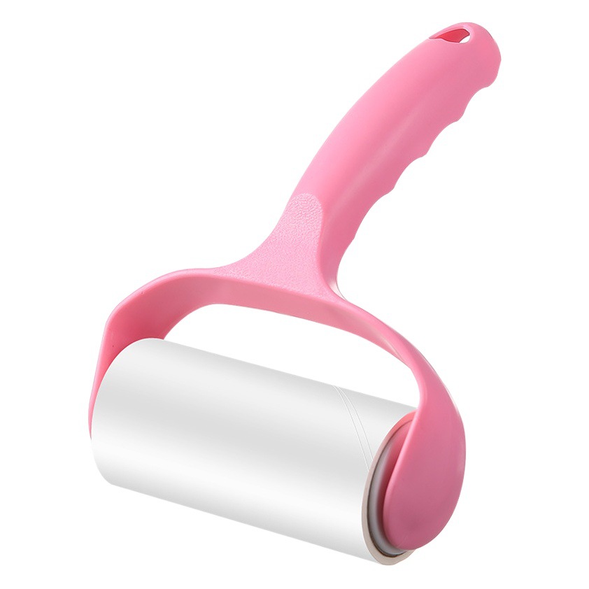 Cepillo de eliminación de pelo para mascotas tipo rodillo de ropa, rollo de papel rasgable, cepillo de inmersión de núcleo de repuesto, viscosa para el hogar con mango