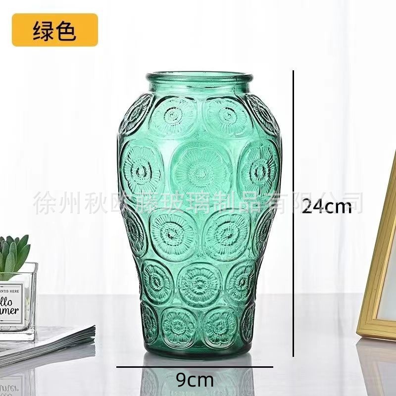 Jarrón de vidrio de barril cónico, estilo nórdico, simple, grande, jarrón transparente, arreglo floral, decoración de escritorio de alta gama, sala de estar