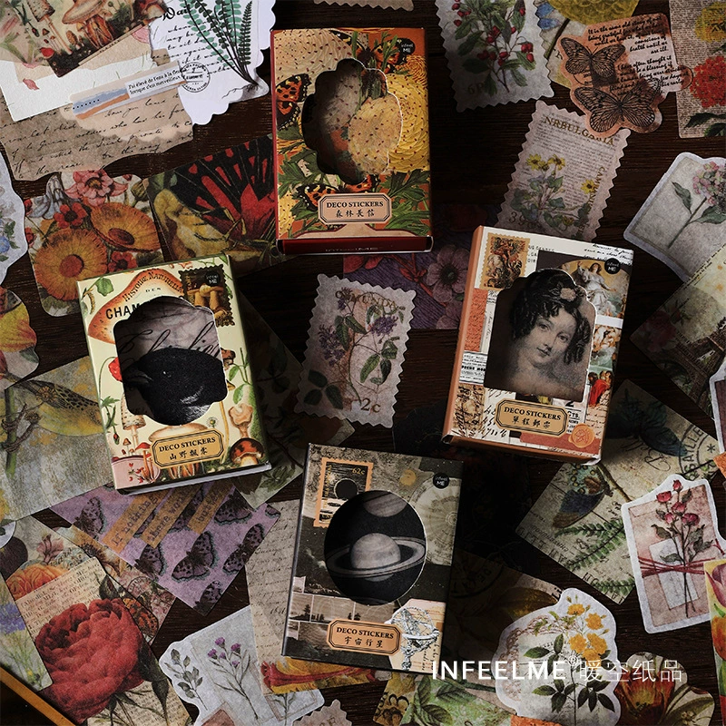 Незаконченная прошедшая серия Infeel.Me Наклейки в штучной упаковке Ретро завод Вселенная Ручной счет Материал Наклейки 4