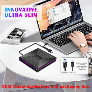 Oem Customized Multifunctional Optical Drive Desktop Notebook Optical Disc Burner USB Plug and Play Computer Optical Drive