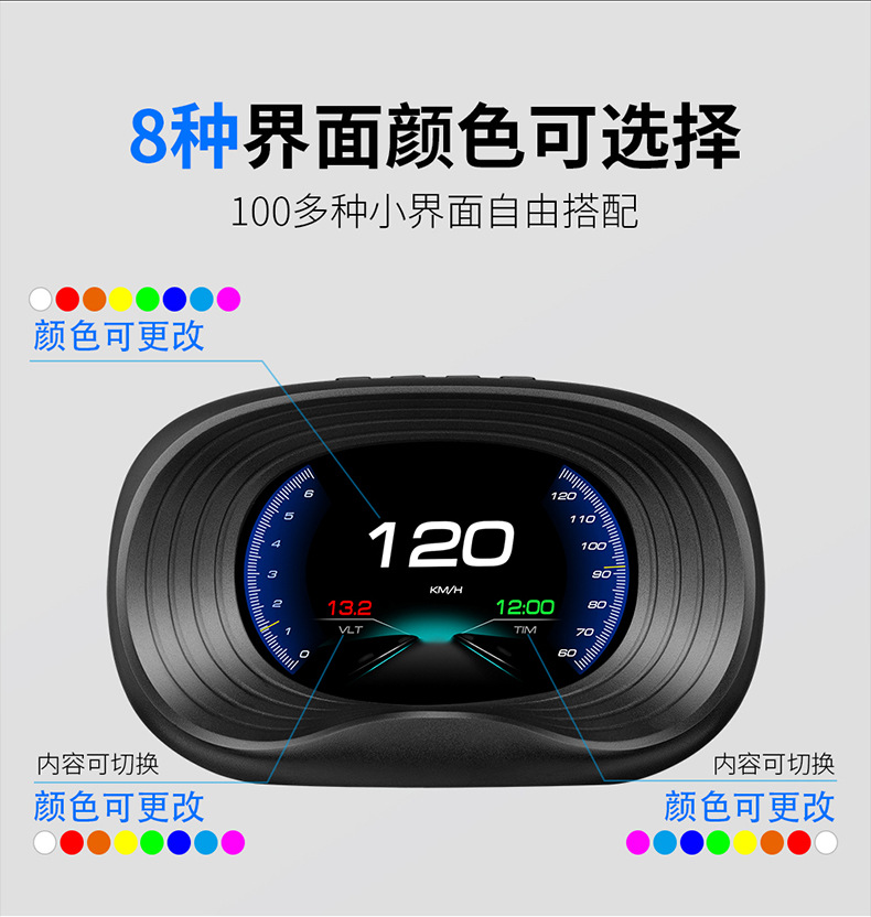 Luyang Intelligent Car Hud Head-Up Display Car Neutral Obd Detector Hd Lcd Display Portable