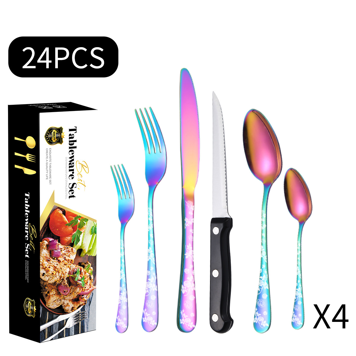 색상 24 조각 세트 (블랙 항공기 상자)