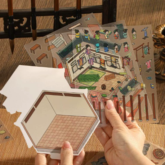 Маленькая трехмерная наклейка в старинном стиле, новая коллекция, 3D