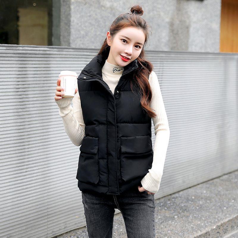 Chaleco Corto de Plumón y Algodón para Mujer, Otoño/Invierno 2025, Estilo Coreano, Chaqueta Holgada, Chaleco Versátil, Estilo Moderno