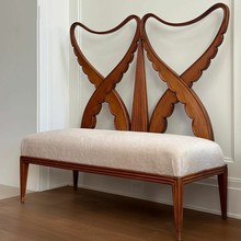 美式复古风实木雕刻沙发高靠背双人椅民宿设计师影楼拍摄异形沙发