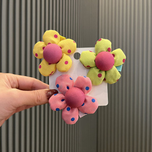 Korean style children's hair accessories princess hairpin handmade five-petal flower diy girl's headdress shoes flower clothing accessories