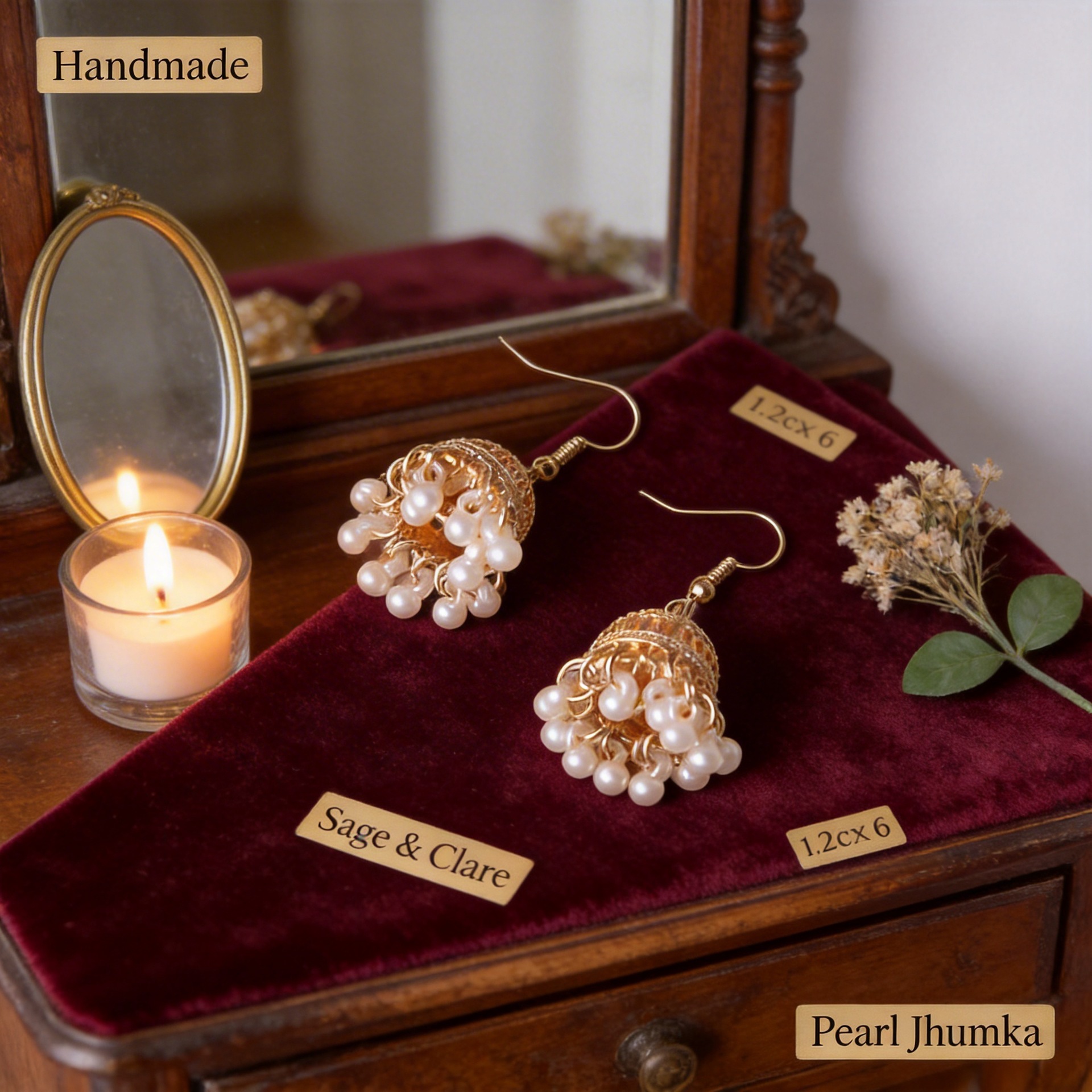 Retro Indian Classic Tassel Small Bead Pendant Earrings Ethnic Exotic Style Exaggerated Earrings Jewelry for Women