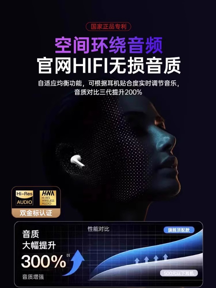 2025 nuevo auriculares Bluetooth inalámbricos de seis generaciones Huaqiang Bei para Apple 16 teléfonos 15pro2 al por mayor