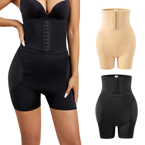 Sculpting high belt, buttoned waistband, tummy control pants, fixed sponge pad, fake butt lifting pants, buttocks and crotch enhancement pants, body shaping pants