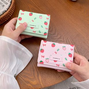 Japanese and Korean Women's Short Wallet New Model 70% off Cartoon Fresh Style Multi-Card Slot Large Capacity Student Coin Purse Wallet