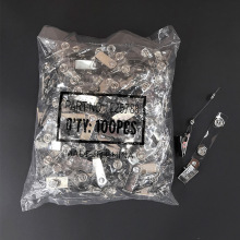 厂牌夹子证件夹子胸卡夹 证卡扣工作证扣金属夹子徽章PVC扣铁夹扣