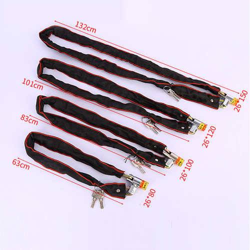 Hardware daily tool bag cloth chain lock electric bicycle lock 1-1.5 meters square round cloth lock