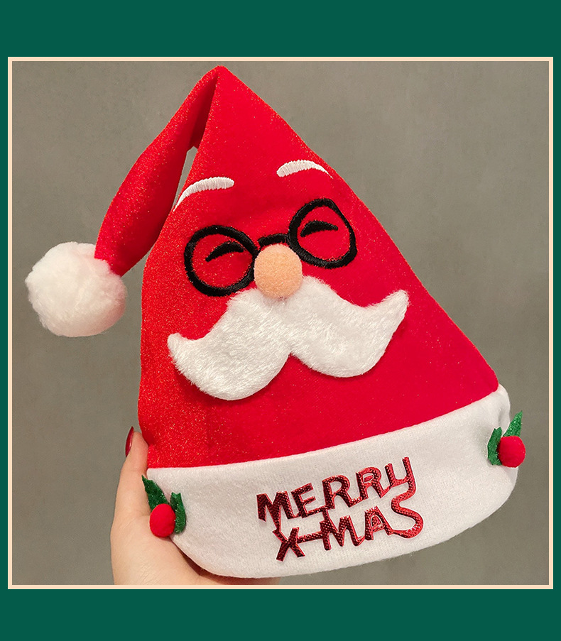 Cappello da Babbo Natale per ragazze Cappello decorativo in peluche Cappello creativo da Babbo Natale con corna di cervo Cappello per bambini adulti Vestito_voghion.com