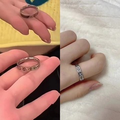 兔子鈦鋼戒指女ins小眾設計高級感不掉色食指戒時尚個性開口指環