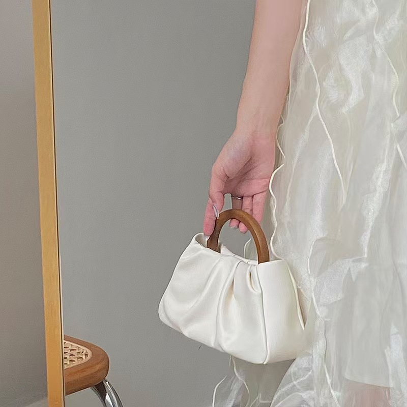 Schicke und elegante Damen-Handtasche im koreanischen Designerstil mit plissiertem Wolkenmuster – trendige Mini-Umhängetasche für Damen_voghion.com